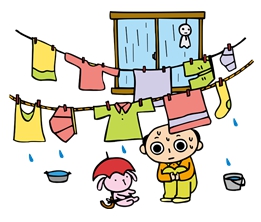 日立洗濯機ヒートリサイクル乾燥で服を乾かす