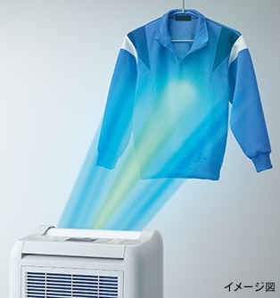 三菱電機衣類乾燥除湿器はズバッと乾燥スイッチで集中的に風を当てて乾燥させる