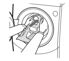 シャープドラム式洗濯機の洗濯キャップの取り付け方