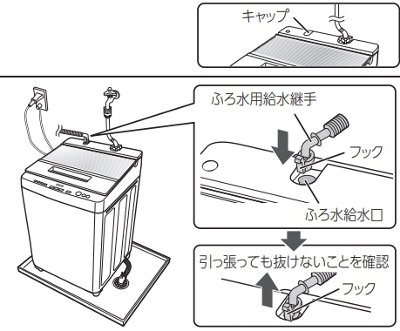 東芝縦型洗濯機でお湯取りホースを使って洗濯する方法